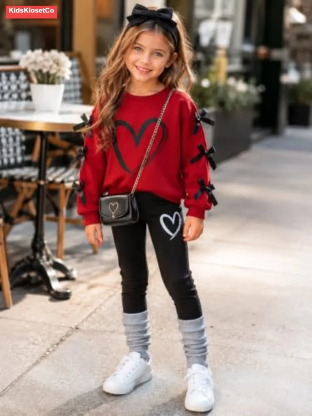 Kids Toddler Girl Long Sleeve Sweatshirt & Denim Jeans 2-Piece Fall Winter